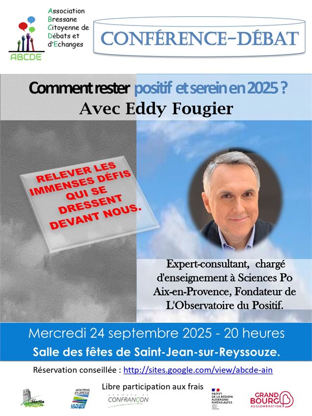Conférence : Comment rester positif et serein en 2025 ? - Autorisation du conférencier