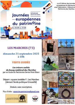 JEP 2025 : Visite guidée "Les trésors cachés du bourg médiéval des Marches"