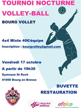 Affiche_Tournoi nocturne Volley-Ball_Bourg-en-Bresse - © Bourg Volley