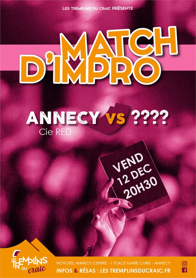 Match d'impro Gla Gla de décembre avec la Cie Red_Annecy