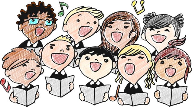 Illustration de membres d'une chorale en réprésentations - Gustavo Rezende from Pixabay