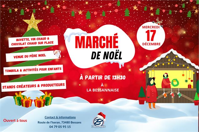 Affiche du marché de Noël 2025 - La Bessannaise