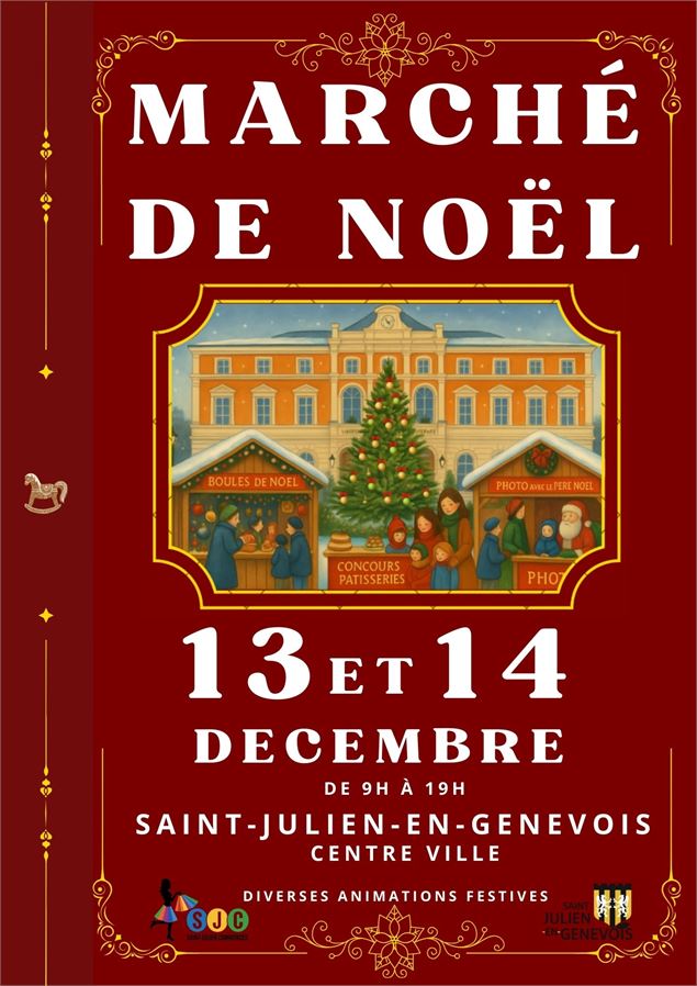 Affiche marché de noël - saint julien commerces