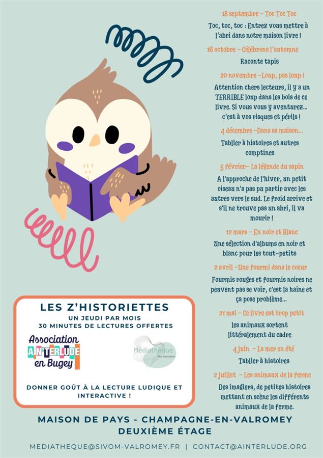 Les  Z'Historiettes du jeudi_Champagne-en-Valromey - Médiathèque du Valromey