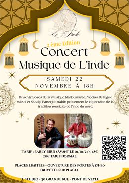 Concert ''Musique de L'Inde'' - Le studio 