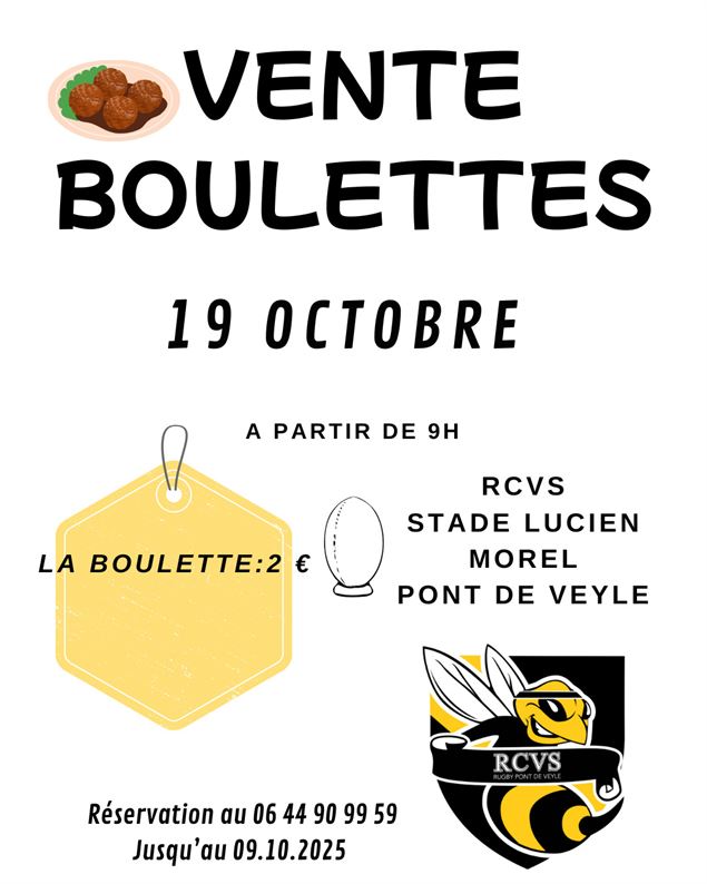 Vente à emporter de boulettes - RCVS