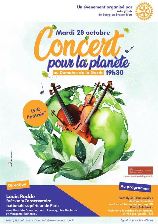 Affiche concert 28 octobre 2025 - ©Rotary club de Bourg en Bresse Brou