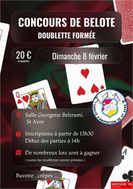 Concours de Belote_Saint-Avre - Comité d'animation de St Avre