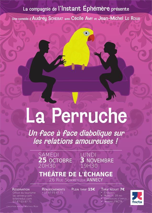 Théâtre : La Perruche_Annecy - L'Instant Ephémère