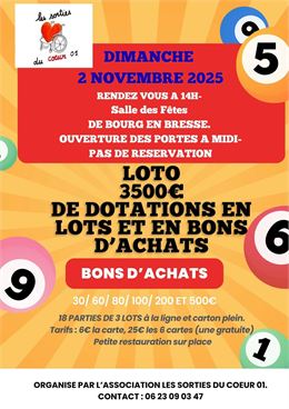 Affiche Loto - LES SORTIES DU COEUR 01