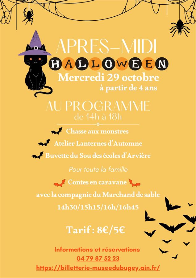 Affiche après-midi Halloween - Département de l'Ain