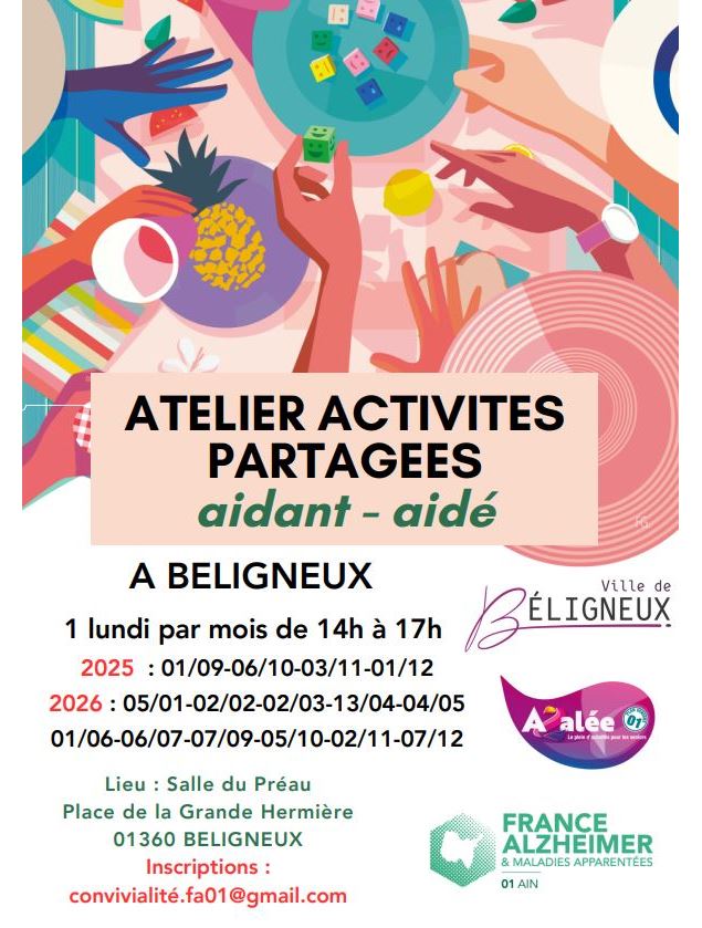 ATELIERS ACTIVITES PARTAGEES AIDANT-AIDE_Béligneux - France Alzheimer