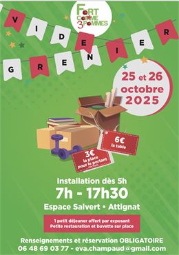 Affiche_Vide-greniers_Attignat - ©Association Fort comme 3 Pommes
