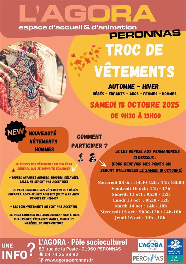 Affiche Troc Automne / Hiver - ©Centre social L_Agora
