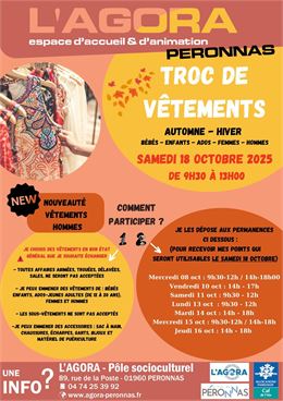 Affiche Troc Automne / Hiver - ©Centre social L_Agora