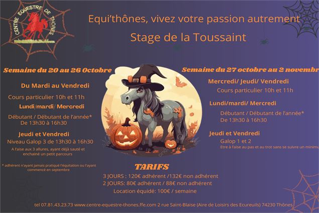 Stage d'équitation_Thônes - Centre équestre Thônes