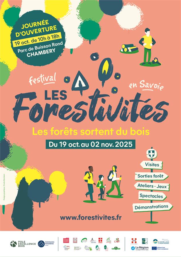 Affiche Les forestivités en Savoie - Studio Bambam