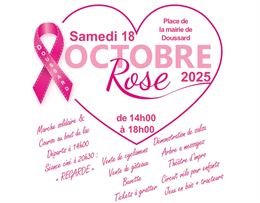 affiche octobre rose coeur et ruban - Comité des fêtes du Bout du lac