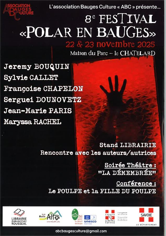 Festival Polar en Bauges - 8eme édition_Le Châtelard - ABC - Association Bauges Culture