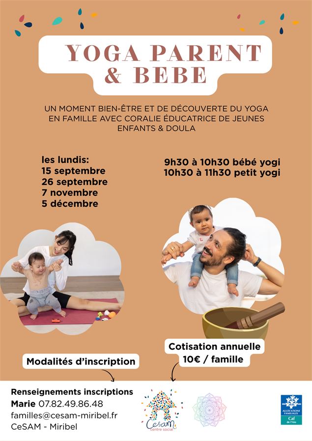Initiation au yoga et motricité parents-bébés - copyright tous droits réservés