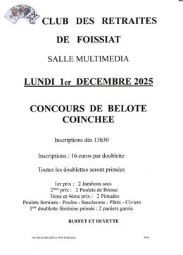 Concours de coinche du 01122025 - nous-mêmes