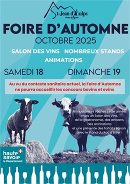 Ne manquez pas le traditionnel rendez-vous de Saint Jean d'aulps samedi 18 et dimanche 19 octobre 20