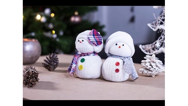 Bonhomme de neige en chaussette