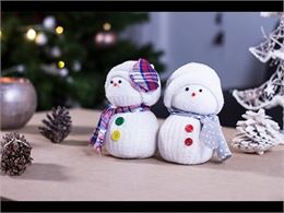 Bonhomme de neige en chaussette