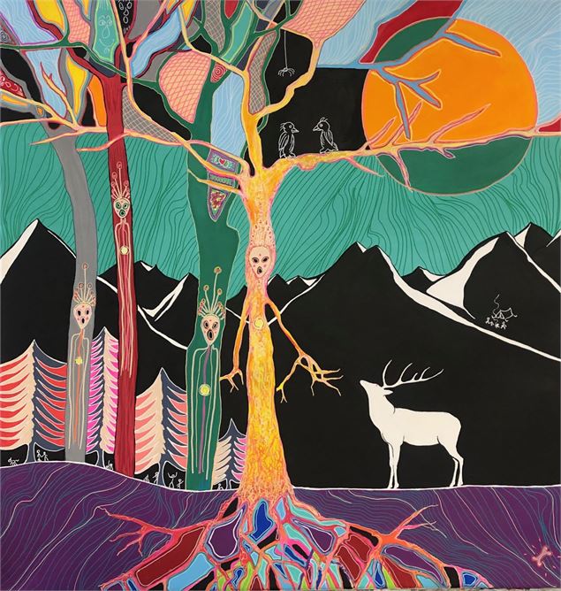 Atelier : les empreintes diverses décorées qui créent une œuvre commune_Méribel