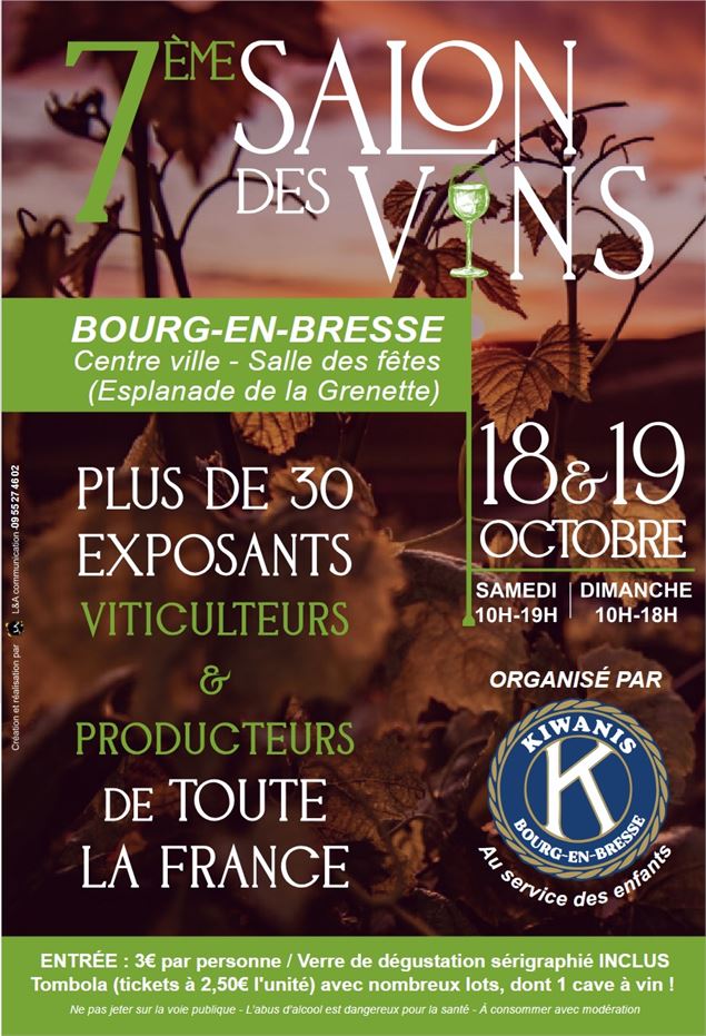 Salon des vins de Bourg-en-Bresse - Kiwanis Bourg-en-Bresse / L&A Communication