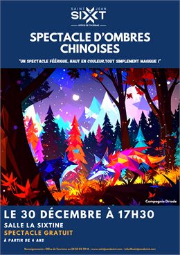 Affiche du spectacle d'ombre chinoise avec les informations nécéssaire à l'événement - Office de Tou