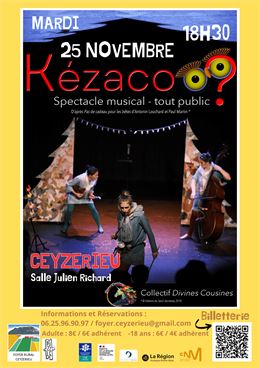 Spectacle musical "Kézaco ?"_Ceyzérieu - Foyer rural de Ceyzérieu
