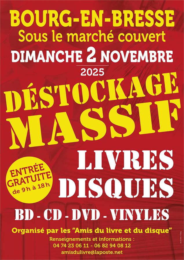 Déstockage Massif Livres-Bd-Vyniles-Cd-Dvd - imprimerie du Centre