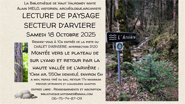 Lecture de Paysage avec Alain Melo - Bibliothèque municipale de Haut Valromey