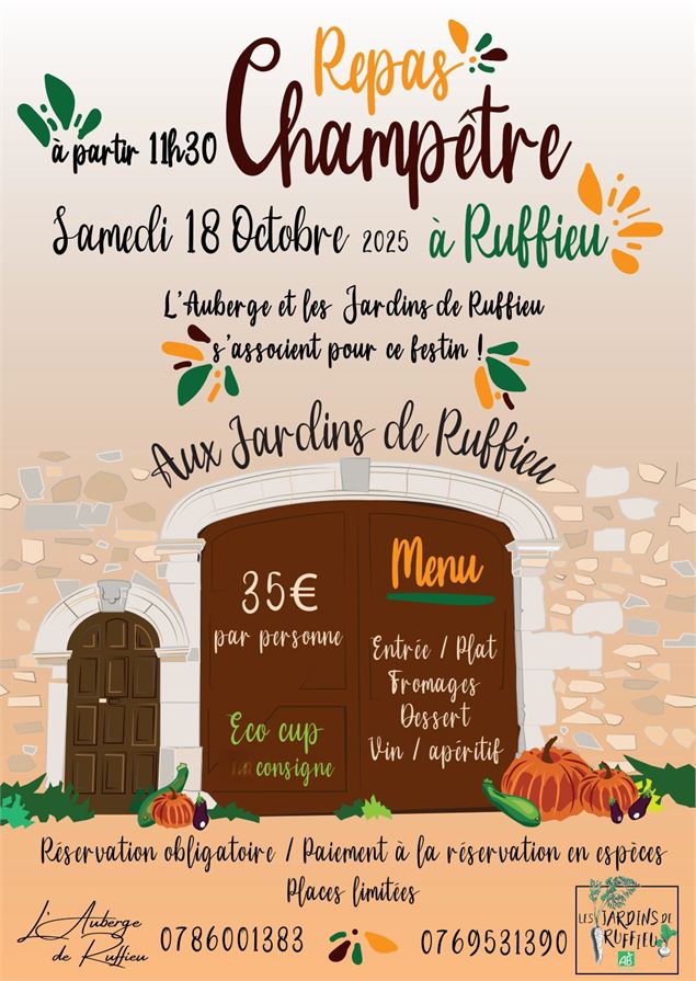 Repas champêtre à Ruffieu_Haut Valromey - Jardins de Ruffieu