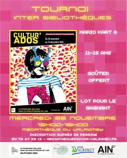 Tournoi inter bibliothèques spécial "Mario Kart 8" pour les 11 - 15 ans_Champagne-en-Valromey - Médi