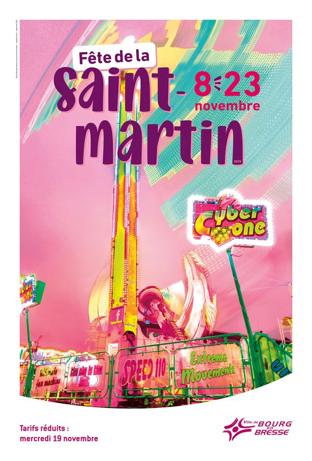 Affiche Fête foraine 2025 - Ville de Bourg-en-Bresse