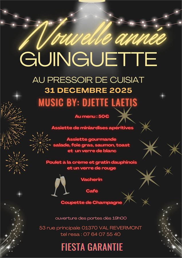Affiche_Nouvelle année Guinguette_Val-Revermont - ©Le Pressoir de Pressiat