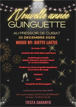 Affiche_Nouvelle année Guinguette_Val-Revermont - ©Le Pressoir de Pressiat