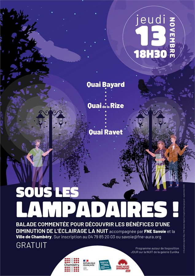 Affiche Sous les lampadaires - Ville de Chambéry - service communication