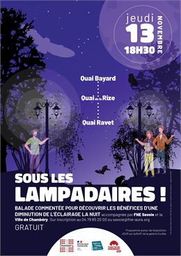 Affiche Sous les lampadaires - Ville de Chambéry - service communication