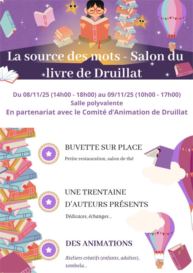 Salon du livre - Druillat - Bibliothèque de Druillat 