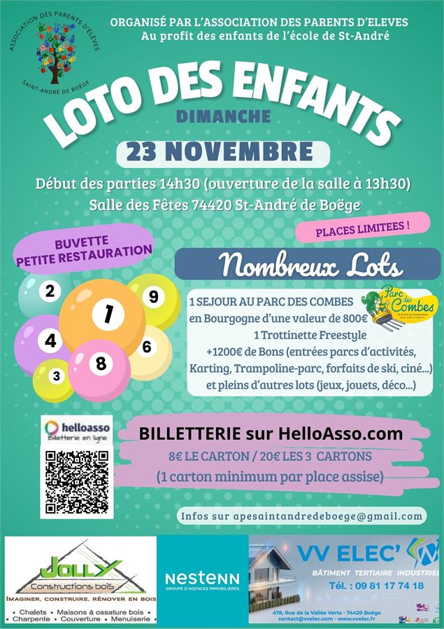 Loto des enfants_Saint-André-de-Boëge - APE Saint André de Boëge