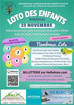 Loto des enfants_Saint-André-de-Boëge - APE Saint André de Boëge