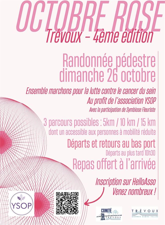 Randonnée pédestre pour Octobre rose_Trévoux