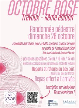 Randonnée pédestre pour Octobre rose_Trévoux