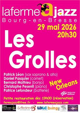 Affiche Les Grolles - New Orleans - ©La Ferme à Jazz Bourg en Bresse