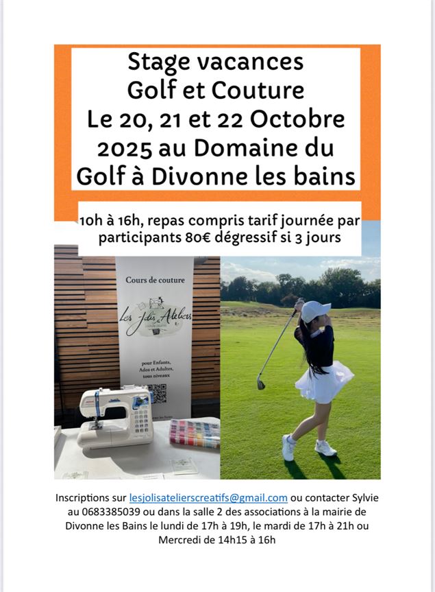 Stage Couture et Golf - sylvie Chaboud
