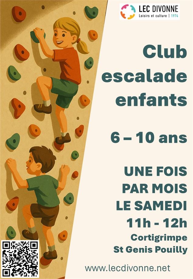 Affiche club d'escalade - Association Loisirs et Culture