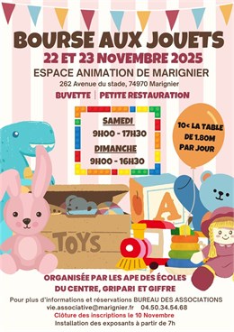 Bourse aux Jouets  - APE du Giffre, APE de Gripari, APE les P'tites Canailles du Centre